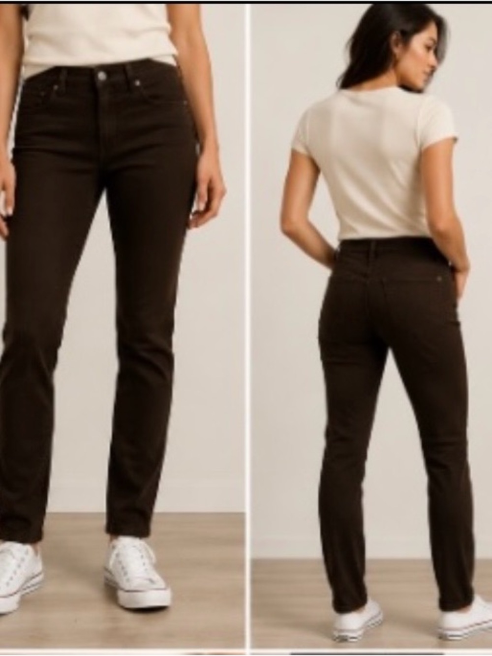 YMI Hyperstretch Skinny Colored Jeans - Cocoa Brown - Size M